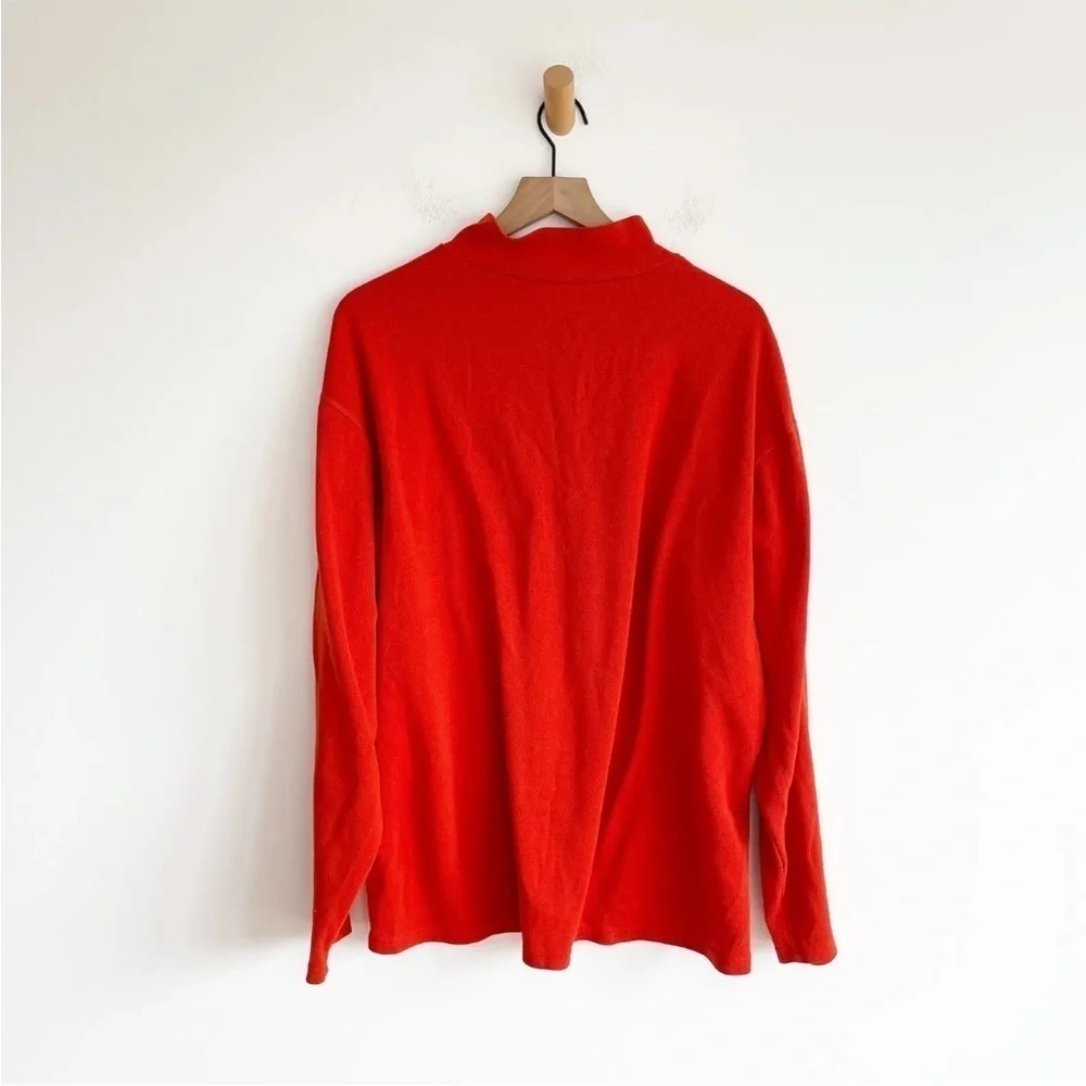 The North Face Men's 1/4 Zip Mock Neck Pullover Sweater Orange XL